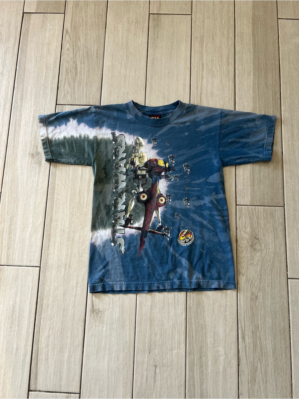 Vintage Star Wars Naboo Starfighter Graphic Tie Dye T-Shirt Youth M (10-12Y)